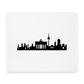 Berlin skyline abstract small - Mouse Pad (horizontal) - white - Front