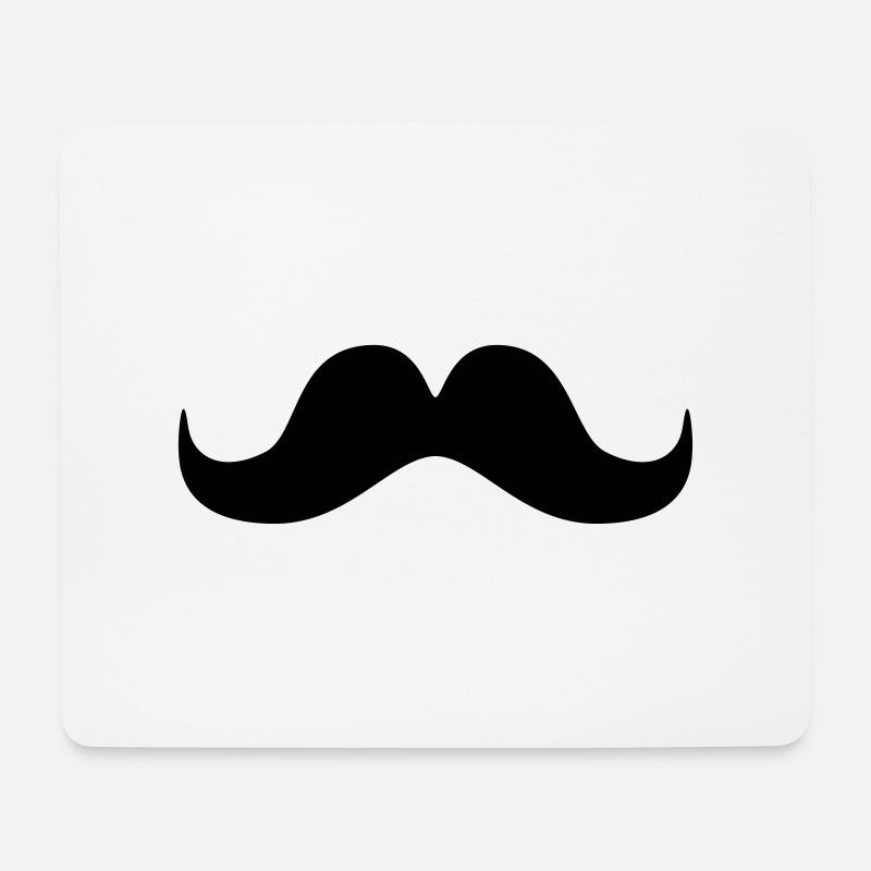 mustache - Mouse Pad (horizontal) - white