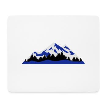 mountains, winter, landscape - Tapis de souris (format paysage) - blanc - Devant