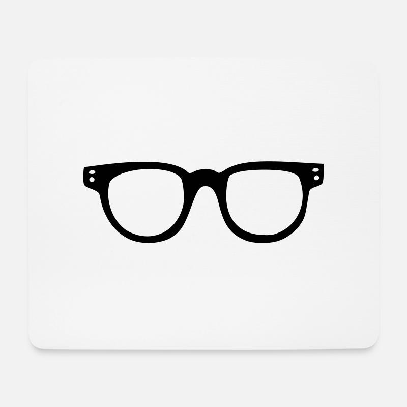 Brille - Mousepad (Querformat) - Weiß