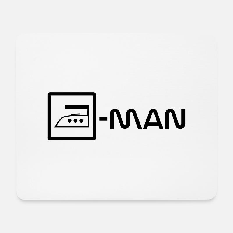 ironing man - Mousepad (Querformat) - Weiß