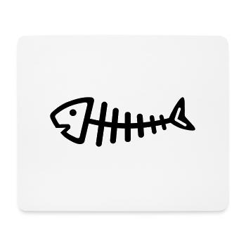 Poisson - Tapis de souris (format paysage) - blanc - Devant