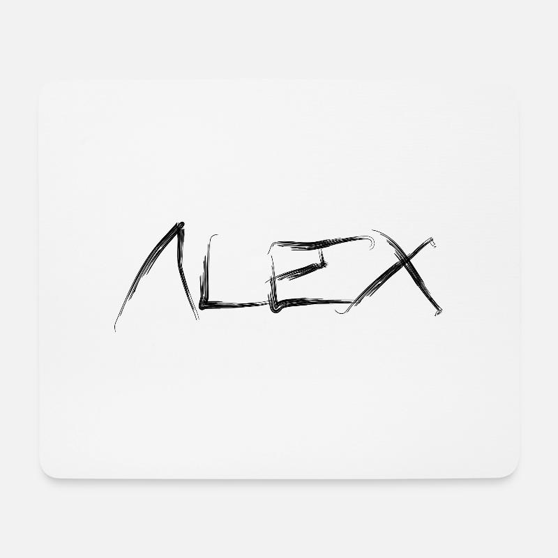 Alex - Mousepad (Querformat) - Weiß