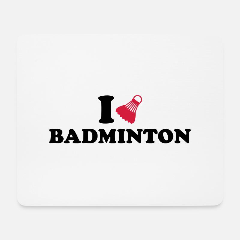 Badminton - Mousepad (Querformat) - Weiß
