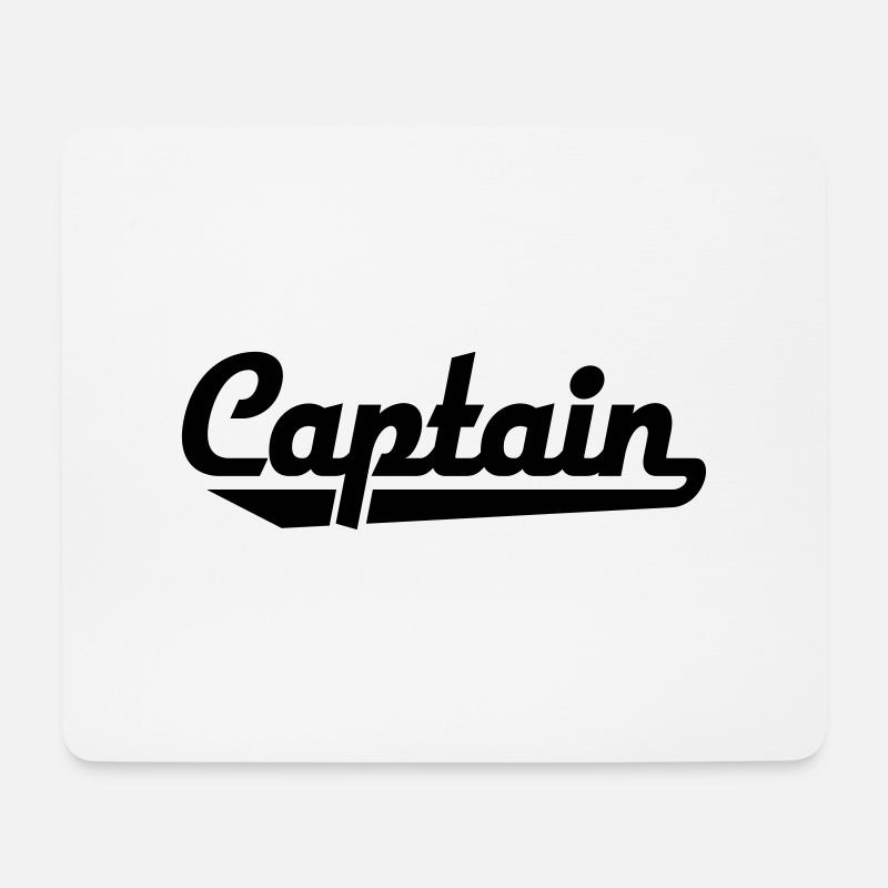 Captain - Mousepad (Querformat) - Weiß