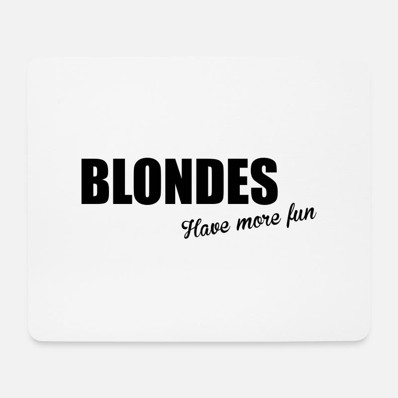Blondes - Mousepad (Querformat) - Weiß