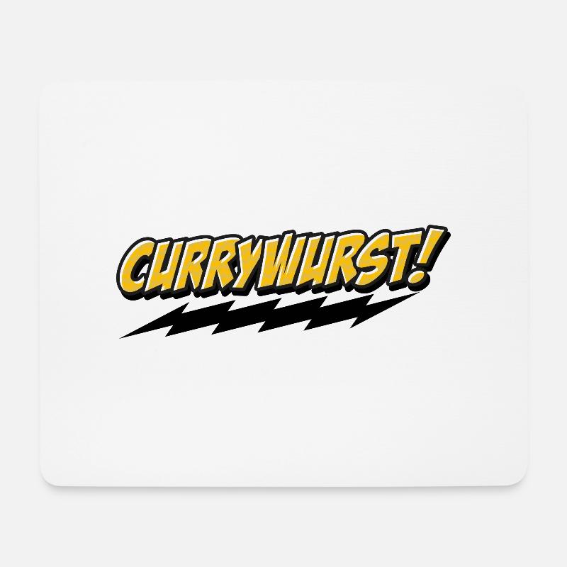 Currywurst Graffito - Mousepad (Querformat) - Weiß