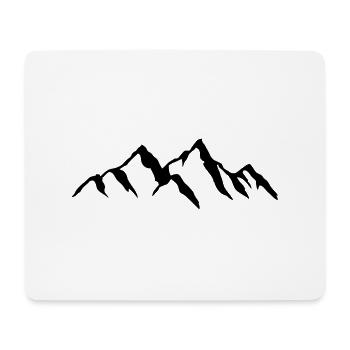 Beautiful mountains with shade for mountaineers hikers - Mouse Pad (horizontal) - white - Front