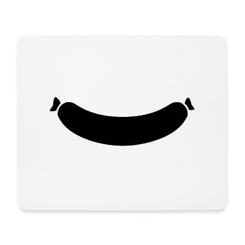 Saucisse - Tapis de souris (format paysage) - blanc - Devant