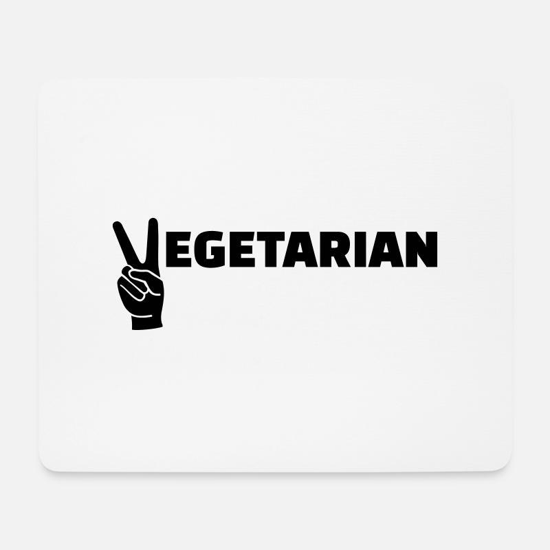 Vegetarier - Mousepad (Querformat) - Weiß