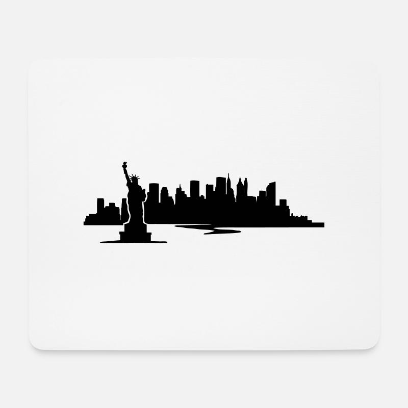 New York Skyline - United States - Mousepad (Querformat) - Weiß