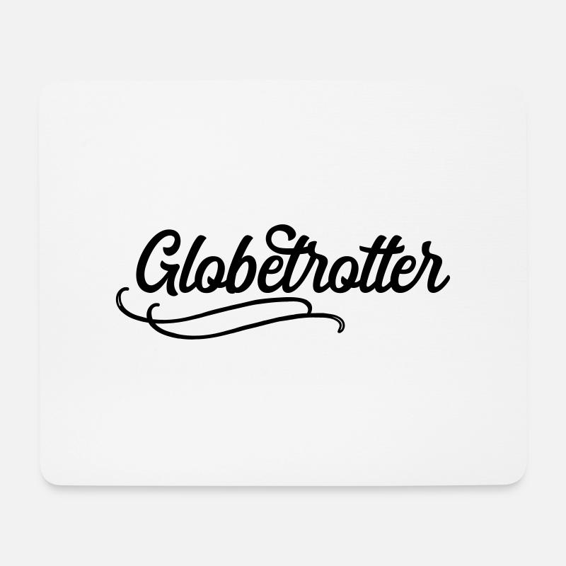 Globetrotter - Mousepad (Querformat) - Weiß