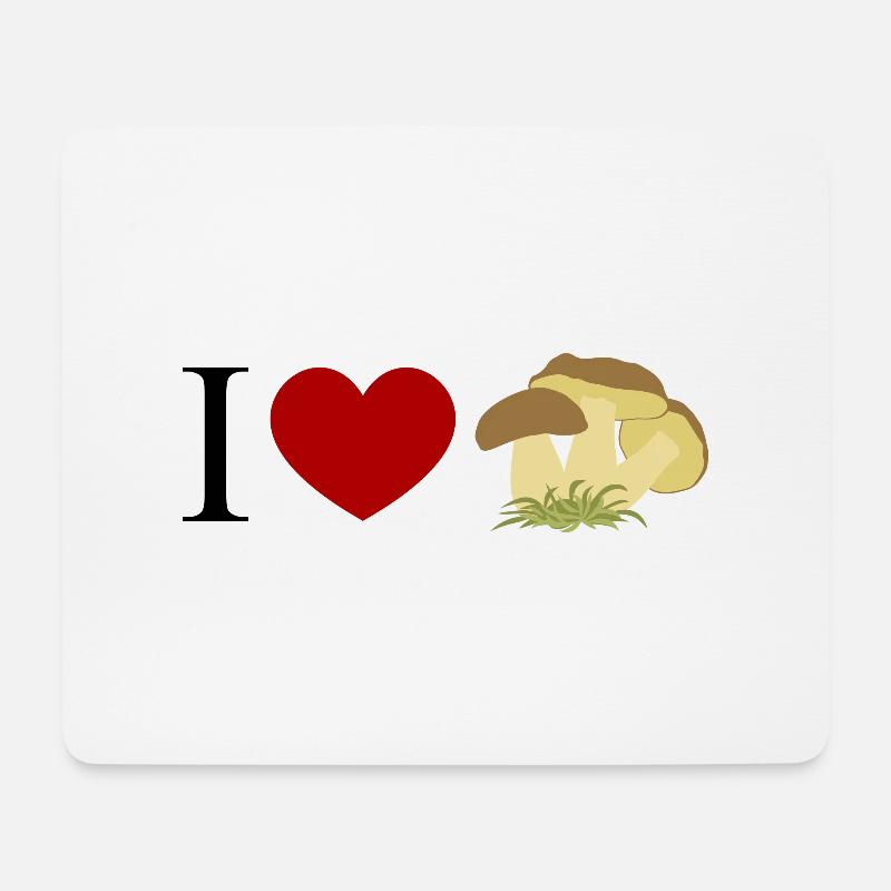 I love Steinpilze 2 - Mousepad (Querformat) - Weiß