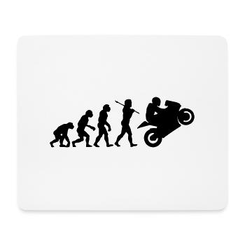 motorcycle evolution - Mouse Pad (horizontal) - white - Front