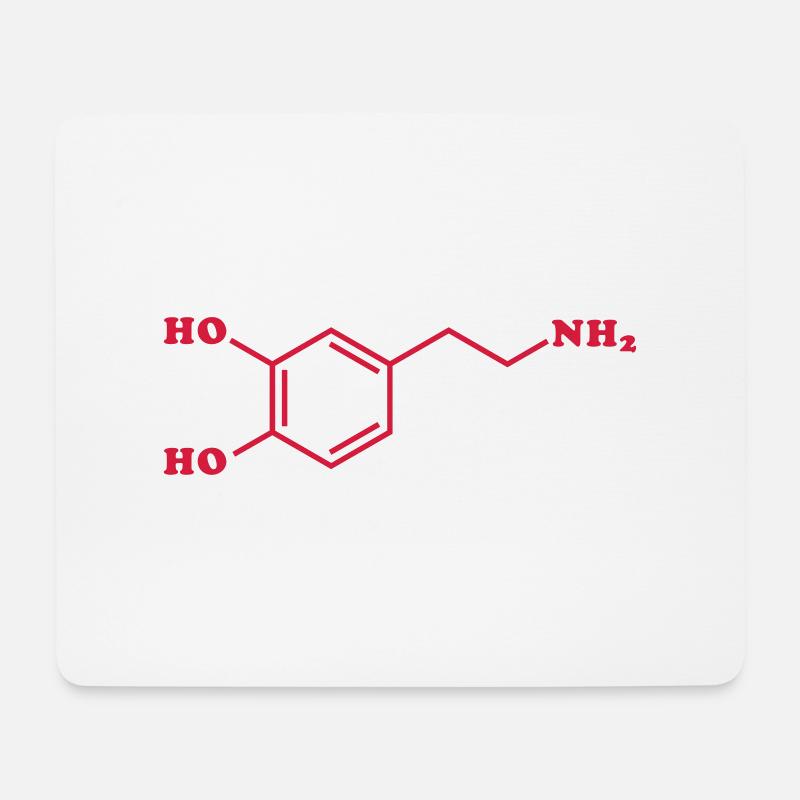 Chemische Molekülformel von Dopamin - Mousepad (Querformat) - Weiß