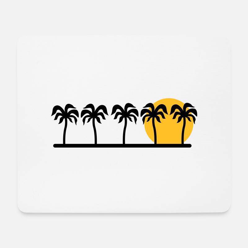 Palmen - Mousepad (Querformat) - Weiß
