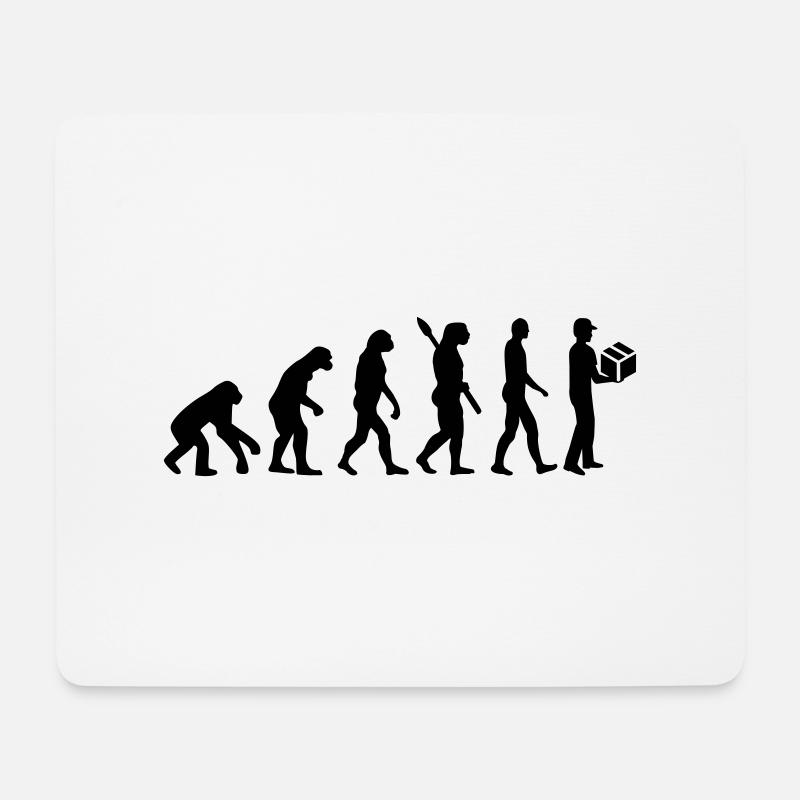 Paketbote - Mousepad (Querformat) - Weiß