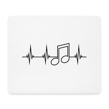 musiknote frequenz herzschlag puls zeichen party m - Mousepad (Querformat) - Weiß - Vorne