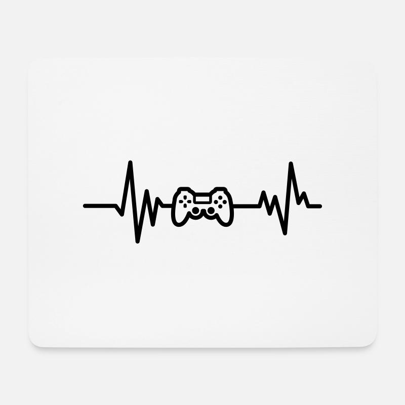 gaming - Mousepad (Querformat) - Weiß
