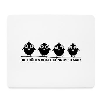 die frühen Vögel - Mousepad (Querformat) - Weiß - Vorne