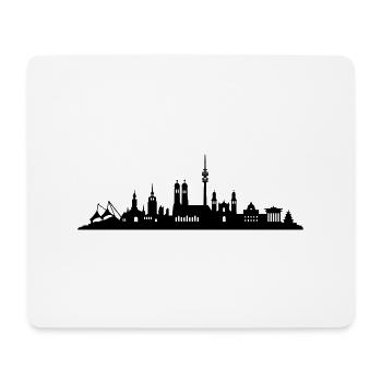 Skyline München - Mousepad (Querformat) - Weiß - Vorne