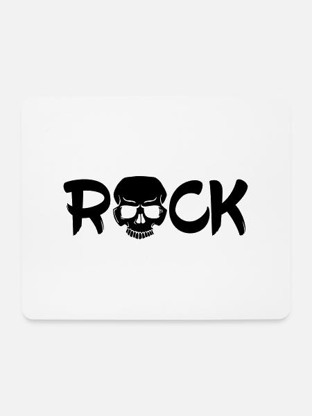 ROCK - Mousepad (Querformat) - Weiß
