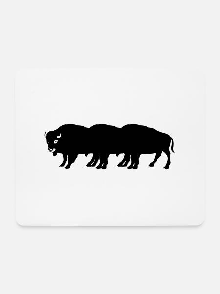 bisons - Mousepad (Querformat) - Weiß