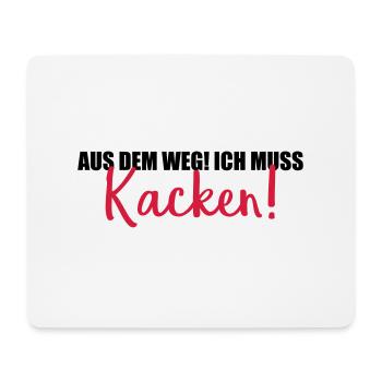 aus dem weg kacken - Mousepad (Querformat) - Weiß - Vorne