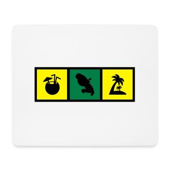Martinique / 972 / Martiniquais / Martiniquaise - Tapis de souris (format paysage) - blanc - Devant