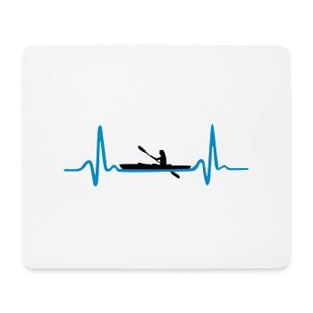 Kajak, Kanu Herzschlag - Frau - Mousepad (Querformat) - Weiß - Vorne