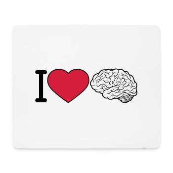 I love the brain - Mouse Pad (horizontal) - white - Front