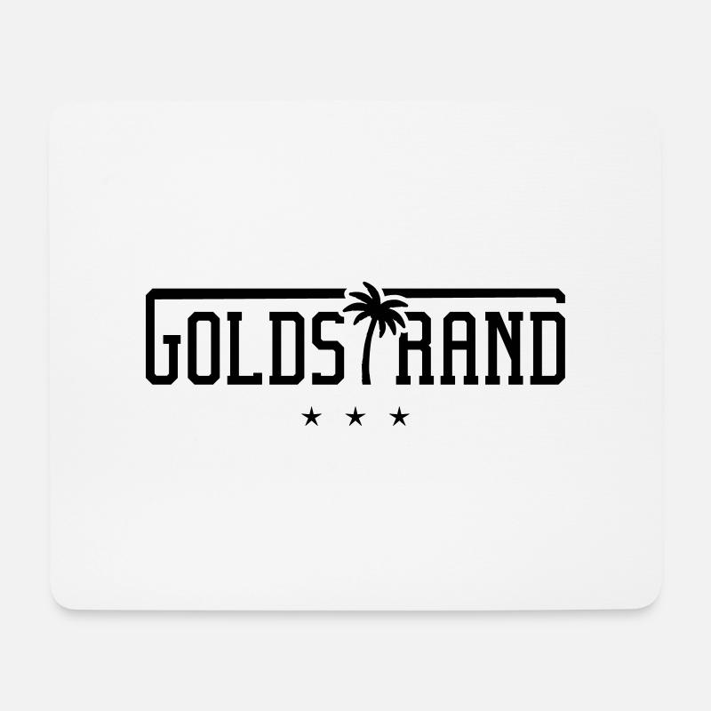 goldstrand palm - Mousepad (Querformat) - Weiß