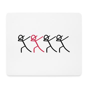 dabbing team figures - Mousepad (Querformat) - Weiß - Vorne