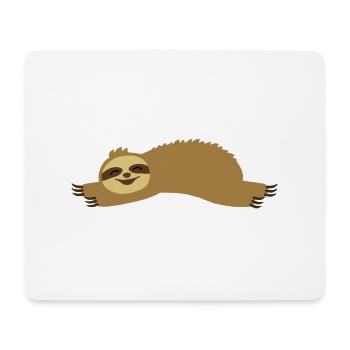 Faultier - Mousepad (Querformat) - Weiß - Vorne