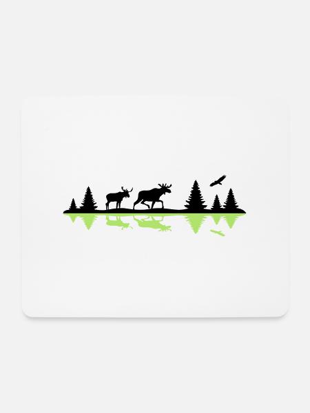 Landschaft - Schweden, Norwegen - Mousepad (Querformat) - Weiß