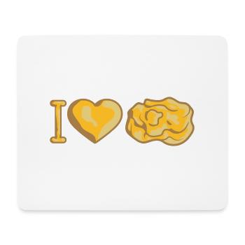 I love gold - Mouse Pad (horizontal) - white - Front