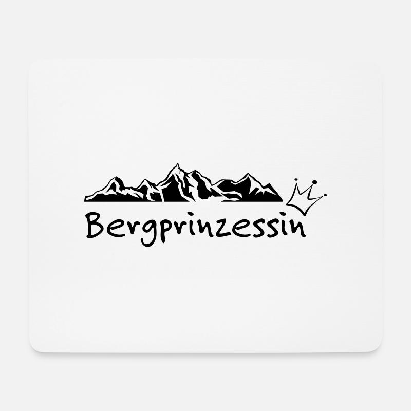 Bergprinzessin - Mousepad (Querformat) - Weiß