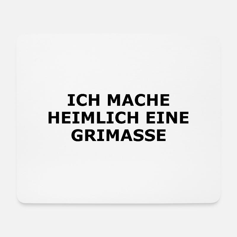 Lustiger Spruch auf einer Maske - Mousepad (Querformat) - Weiß