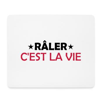 Râler c'est la vie - Tapis de souris (format paysage) - blanc - Devant