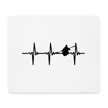 Herzschlag Kajak Vector - Mousepad (Querformat) - Weiß - Vorne