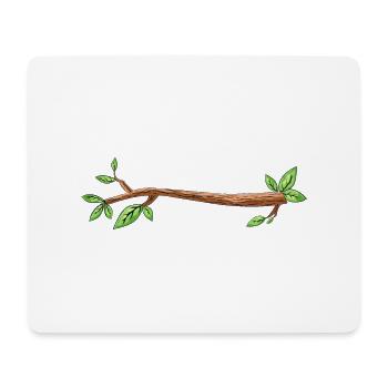 branch tree drawing leaf - Mouse Pad (horizontal) - white - Front