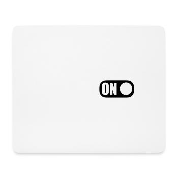 Allumé éteint - Tapis de souris (format paysage) - blanc - Devant