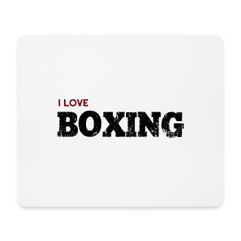 I love Boxing, boxing, boxing Hoodies, Boxing T sh - Mouse Pad (horizontal) - white - Front