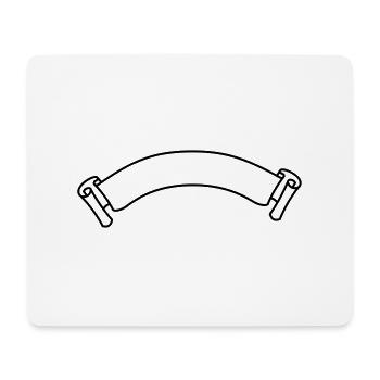 Gebogene Banner-Rolle (1c) - Mousepad (Querformat) - Weiß - Vorne