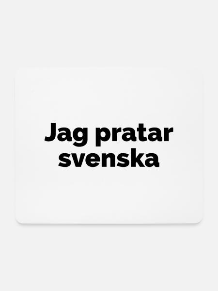 Ich spreche Schwedisch, schwedische Sprache Spruch - Mousepad (Querformat) - Weiß