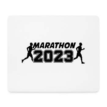 Marathon 2023 - Mousepad (Querformat) - Weiß - Vorne