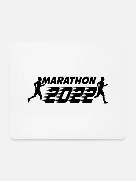 Marathon 2022 - Mousepad (Querformat) - Weiß