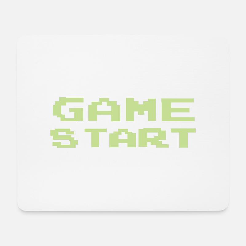 Game Start - Mousepad (Querformat) - Weiß