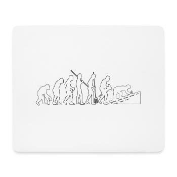 Dachdecker Evolution Handwerk Dachdeckermeister - Mousepad (Querformat) - Weiß - Vorne