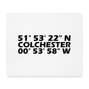 Coordonnées de Colchester - Tapis de souris (format paysage) - blanc - Devant
